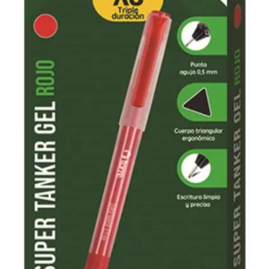 Lápiz Super Tanker Gel 0.5 Rojo