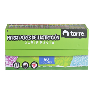 Marcadores De Ilustración Doble Punta 60 Colores Torre