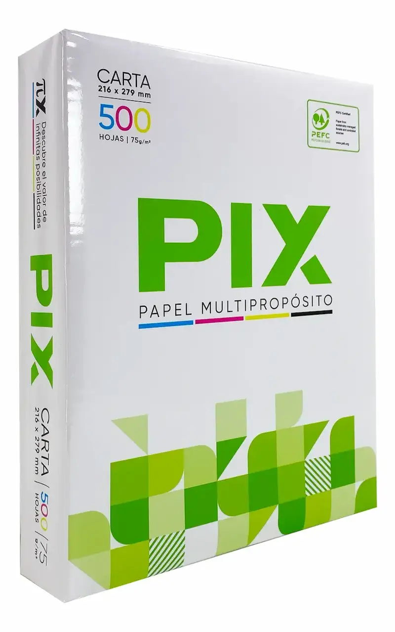Resma Carta Pix 75g 500 hjs Blanco - Imagen 2